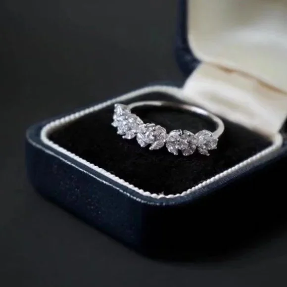 Marquis Flower Ring - Picture 2 of 8